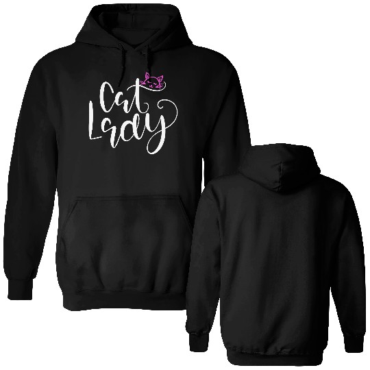 Cat lady Meow Double Sided Hoodies