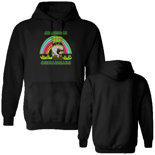 Shamrock Shenanigans Gnome Double Sided Hoodies