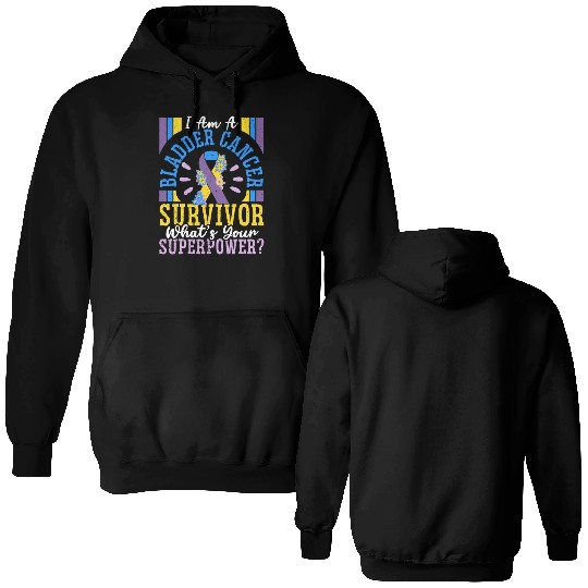 Bladder Cancer Survivor Bladder Cancer Awareness Double Sided Hoodies