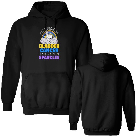 Bladder Cancer Warrior Bladder Cancer Awareness Double Sided Hoodies