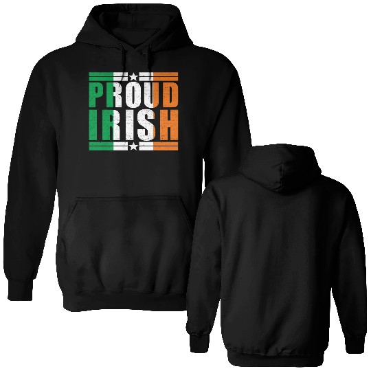 st patricks day ireland proud irish Double Sided Hoodies
