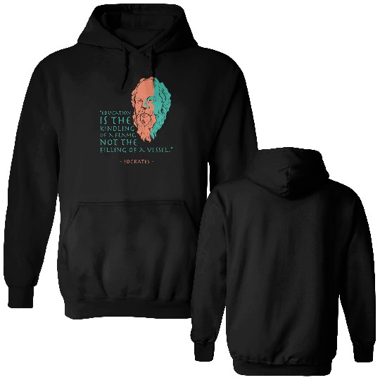 Socrates Stoic Philosophy Quote Double Sided Hoodies