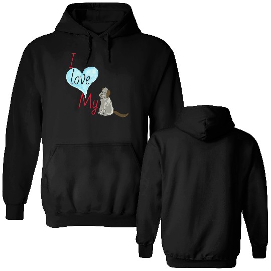 I love my dog friend Double Sided Hoodies