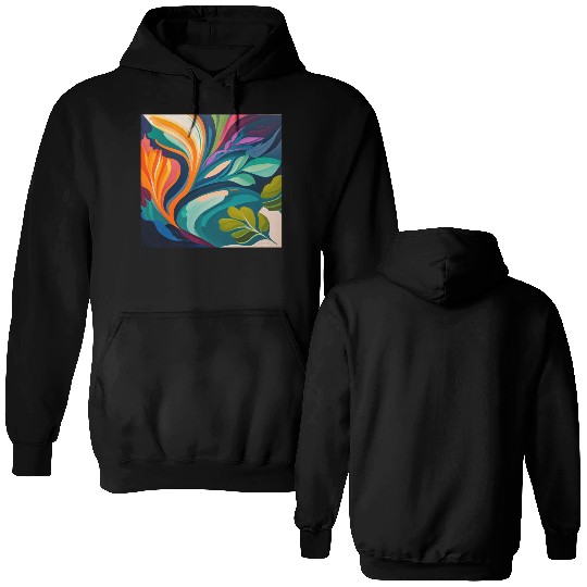 colorful and vibrant abstract painting Double Sided Hoodies