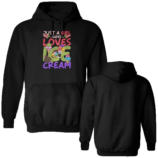 Sweets Lover Girls Summer Foodie Dessert Ice Cream Double Sided Hoodies