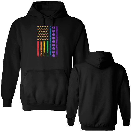 American Sports Rainbow Flag LGBT Pride Month Double Sided Hoodies