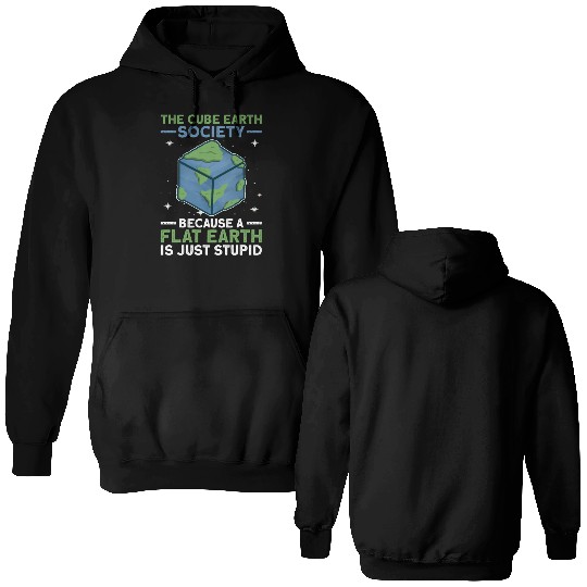 The Cube Earth Society Earth Planet Space Lover Double Sided Hoodies