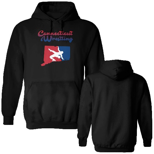 Connecticut Wrestling Double Sided Hoodies