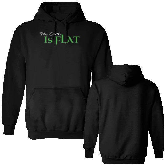 Flat Earth Green Double Sided Hoodies