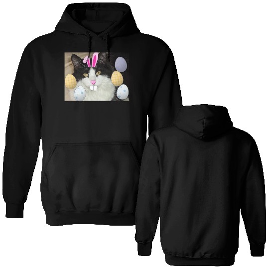 Easter Bunny Cat Face Decor Double Sided Hoodies