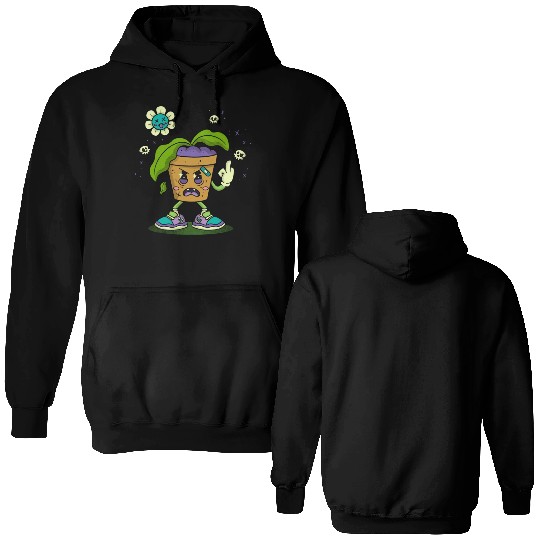 Angry Plant Double Sided Hoodies