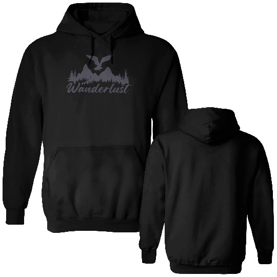 Vacation Explore Holidays World Map Wanderlust 2 Double Sided Hoodies