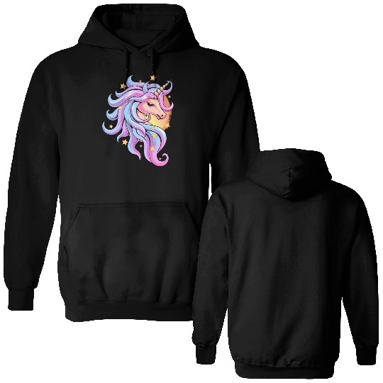 Pastel Goth Unicorn Double Sided Hoodies