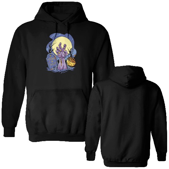Halloween Zombie Candy Trick Or Treat Double Sided Hoodies