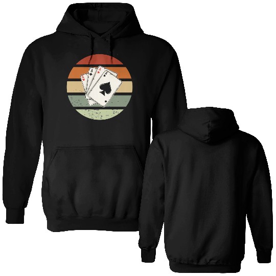 Playing Cards For Bridge Player Double Sided Hoodies