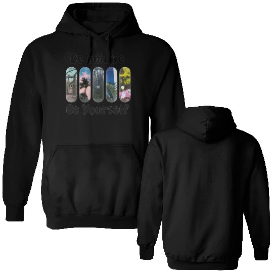 Ski Panels with Be Unique Be Yourself Motivation Double Sided Hoodies