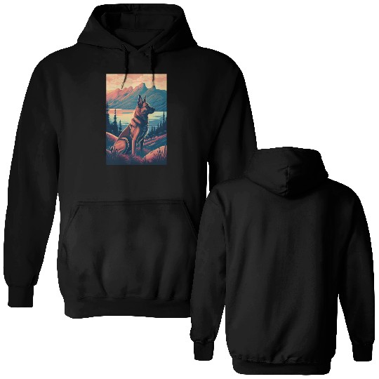 Belgian Malinois Nature Double Sided Hoodies
