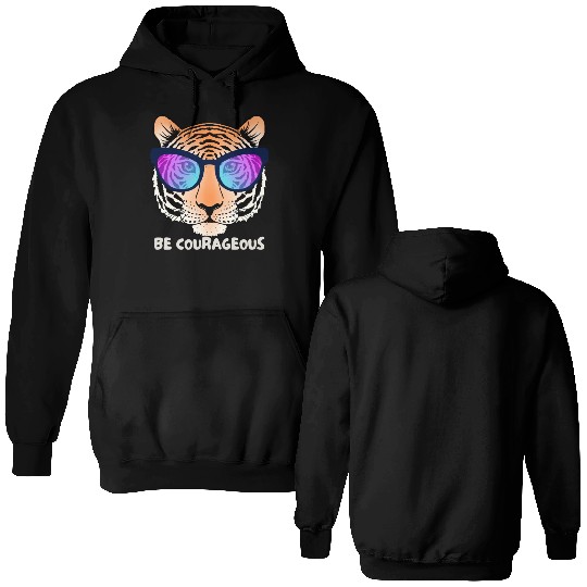 Be Courageous like a Lion Double Sided Hoodies