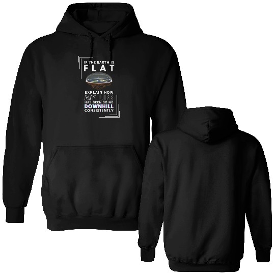 FLAT EARTH Double Sided Hoodies