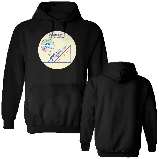 Electrical engineering ohm Law explanation Double Sided Hoodies