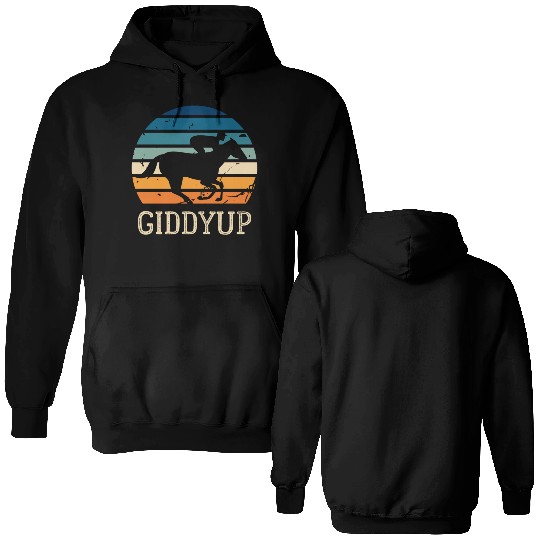 Giddyup Horse Racing Double Sided Hoodies