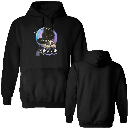 Black cat Magic Witchy Tarot cards Beware potion Double Sided Hoodies