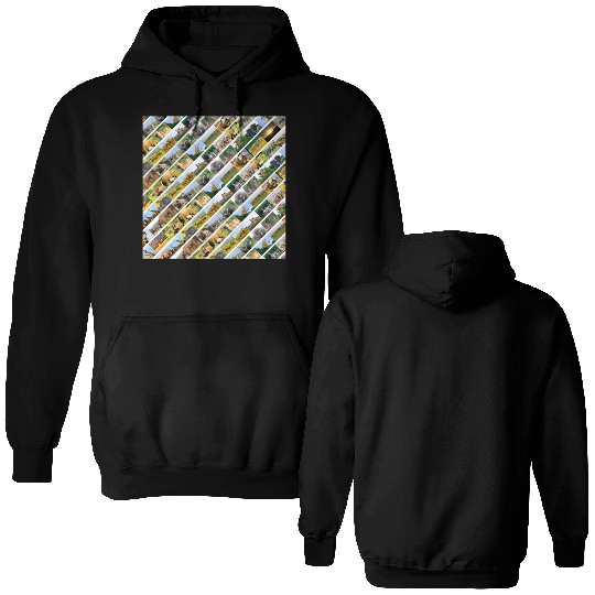 Wildlife Stripe white Collage Double Sided Hoodies