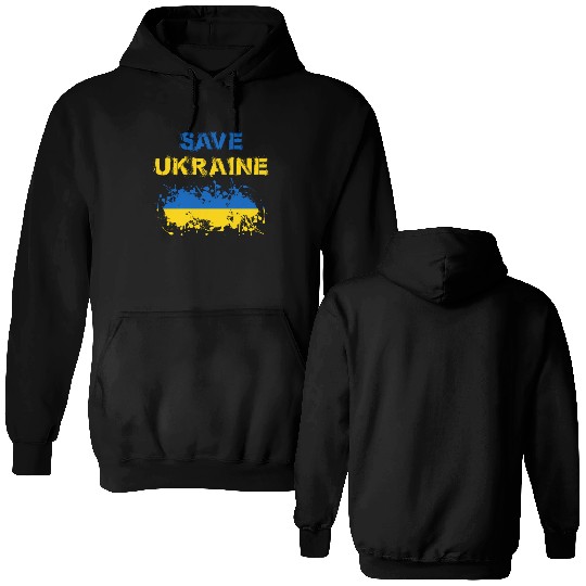 Save Ukraine Ukranian Double Sided Hoodies