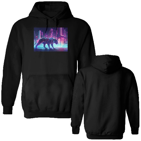 Futuristic Tiger Double Sided Hoodies