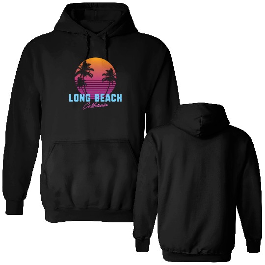 Long Beach California Double Sided Hoodies