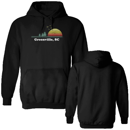 Greenville South Carolina Home Print Double Sided Hoodies