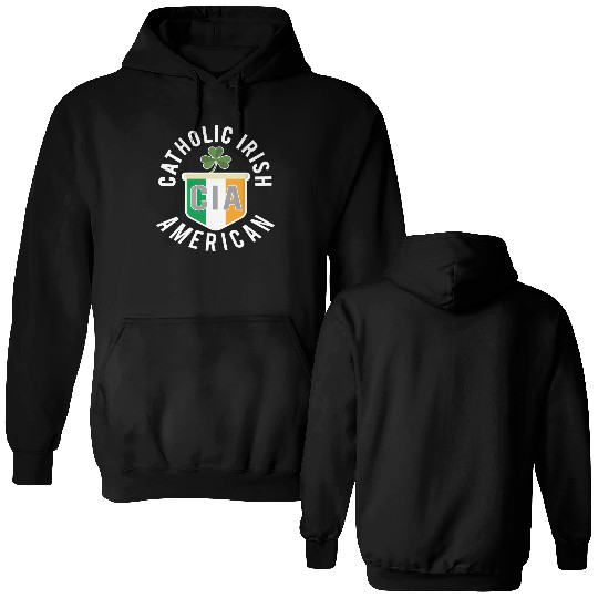Catholic Irish American St Patric Day Double Sided Hoodies