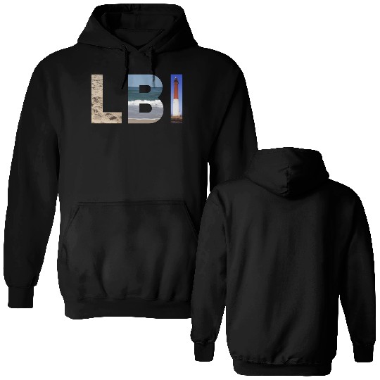 Lbi Long Beach Island Nj Photo Beach Ocean Double Sided Hoodies
