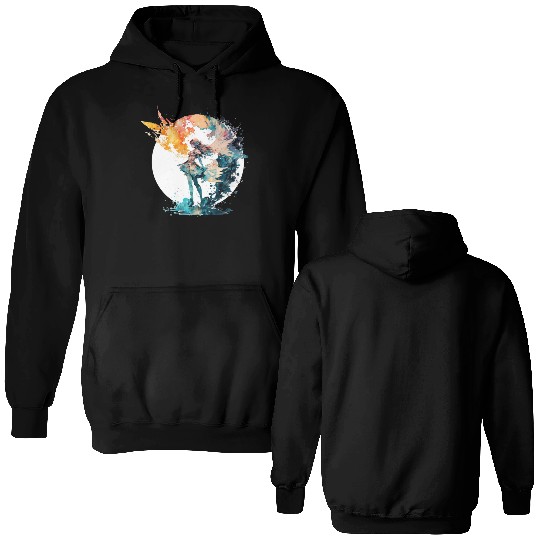 Watercolor Fairy Art Fairycore Grunge Pastel Goth Double Sided Hoodies