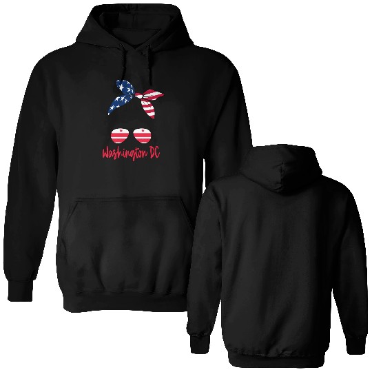 Washington Dc Washington Dc Flag Statefriend Double Sided Hoodies