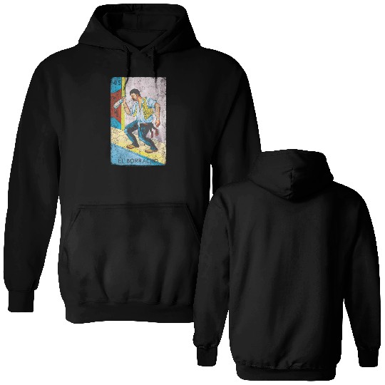 Loteria El Borracho Colorful Tarot Card Double Sided Hoodies