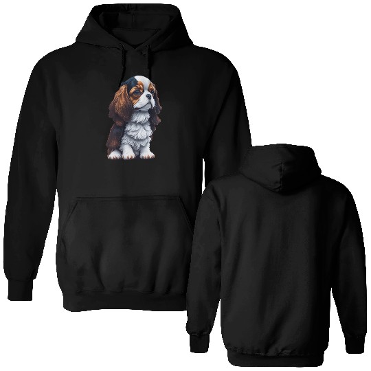 Cavalier King Charles Spaniel Dog Puppet Double Sided Hoodies