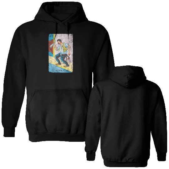 Loteria El Borracho Colorful Tarot Card Double Sided Hoodies