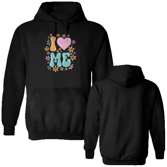 I Love Me Balloon Heart Decor Flower Floral Double Sided Hoodies
