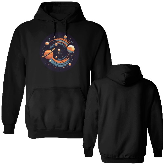 Universe Solar System Planets Double Sided Hoodies