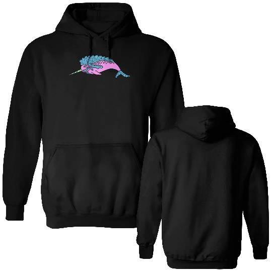 Seapoodle Narwhal Double Sided Hoodies