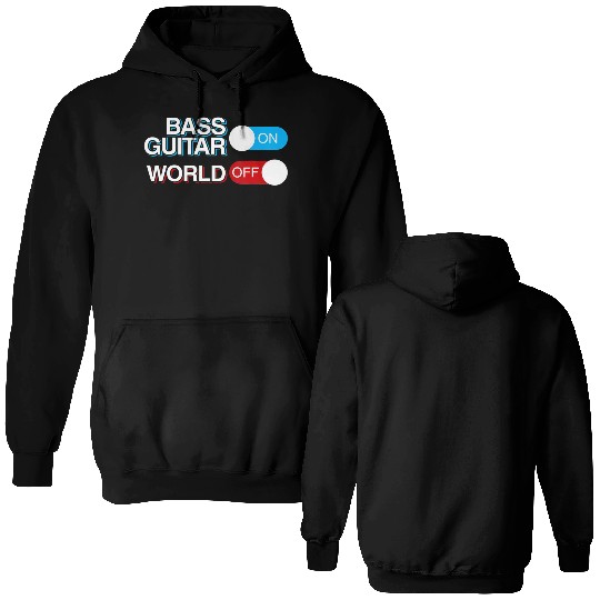 Bass Guitar Double Sided Hoodies