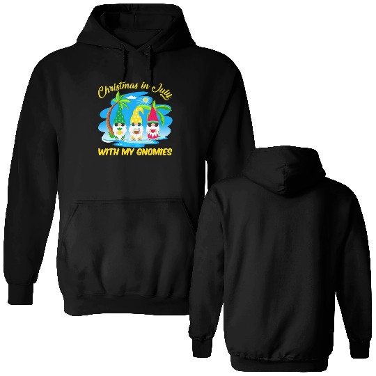 Christmas In July With My Gnomies Beach Summer Double Sided Hoodies