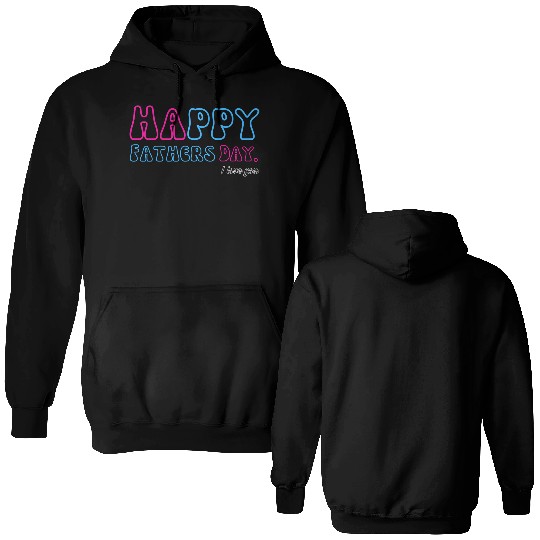 Happy Fathers Day i love you dad Heart Daddy funny Double Sided Hoodies