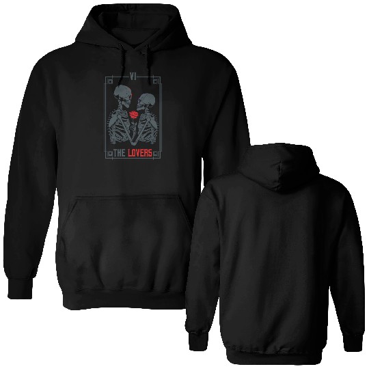 Tarot Card Astrology eleton ull Horror Double Sided Hoodies
