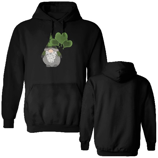 Irish Gnome St Patricks Day Heart Balloons Double Sided Hoodies