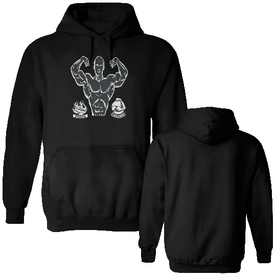 workout and gym power Double Sided Hoodies for athletic men