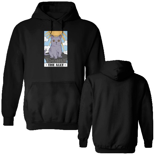 The Ally Cat Sunny LGBT Pride Month Feline LGBT Double Sided Hoodies