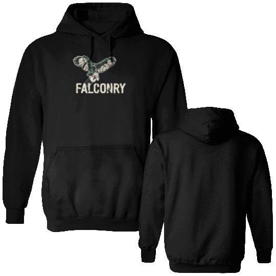 Falconry Bird Falcon Hunting Falconer Double Sided Hoodies