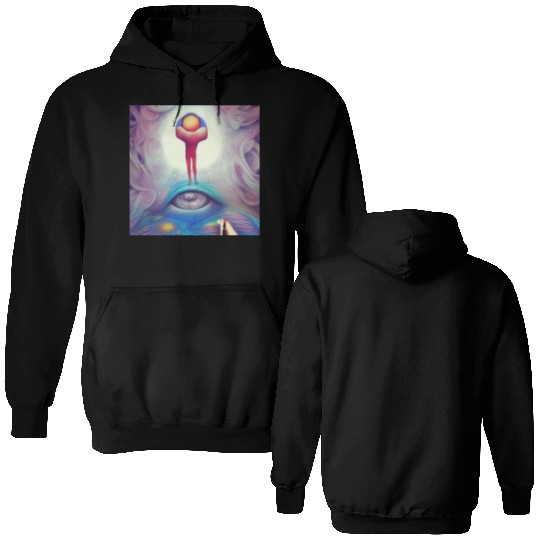 Psychedelic imagination Who am I, where am I? Double Sided Hoodies
